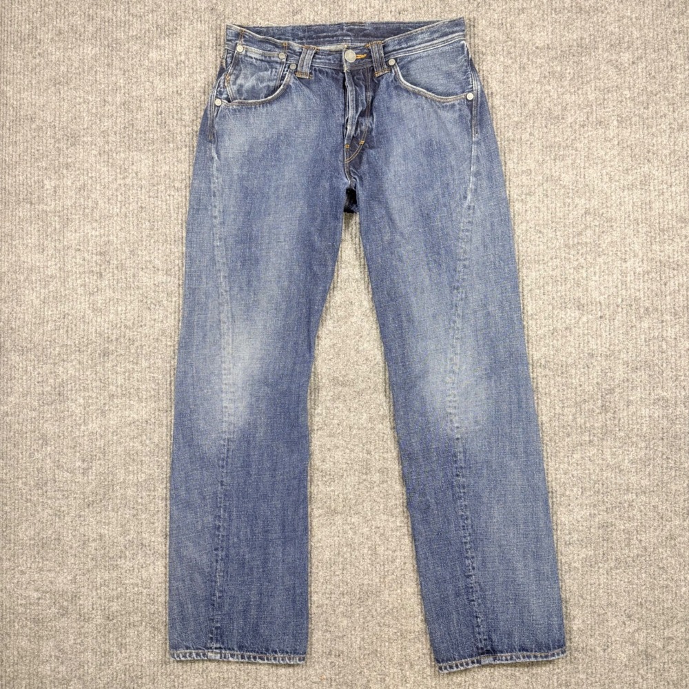 Levis Engineered Jeans Mens 32x32 Denim Straight Leg Twisted Seam Button Fly - Picture 2 of 14